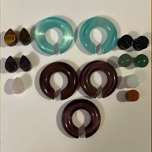 Stone Ear Plugs & Ear Weights 0g 8mm